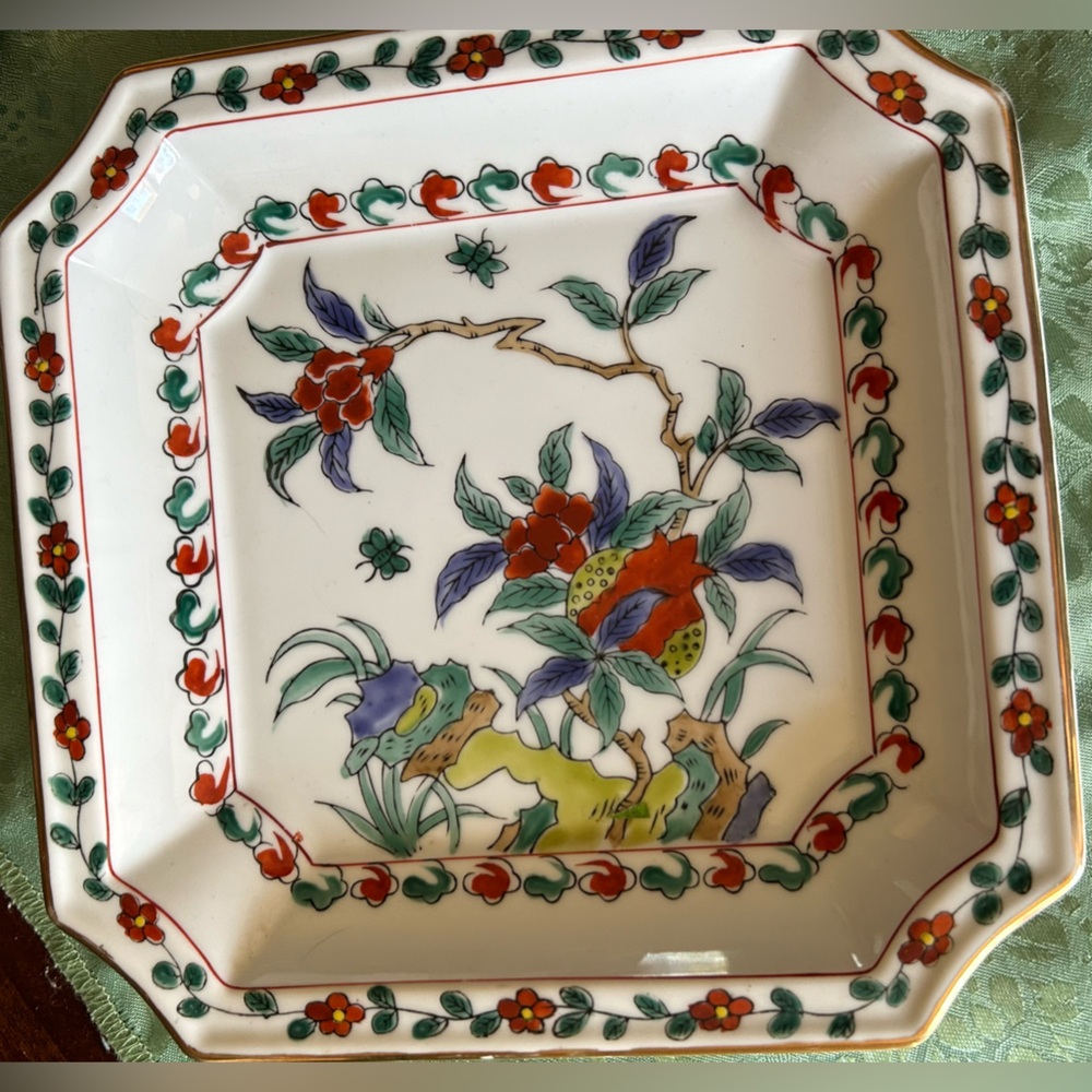 Vintage Andrea By Sadek Japanese Porcelain Square trinket 7938 Excellent cond. - Picture 3 of 9